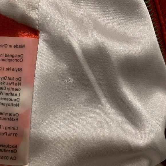 Danier, red genuine leather jacket, size 12 - Picture 5 of 9